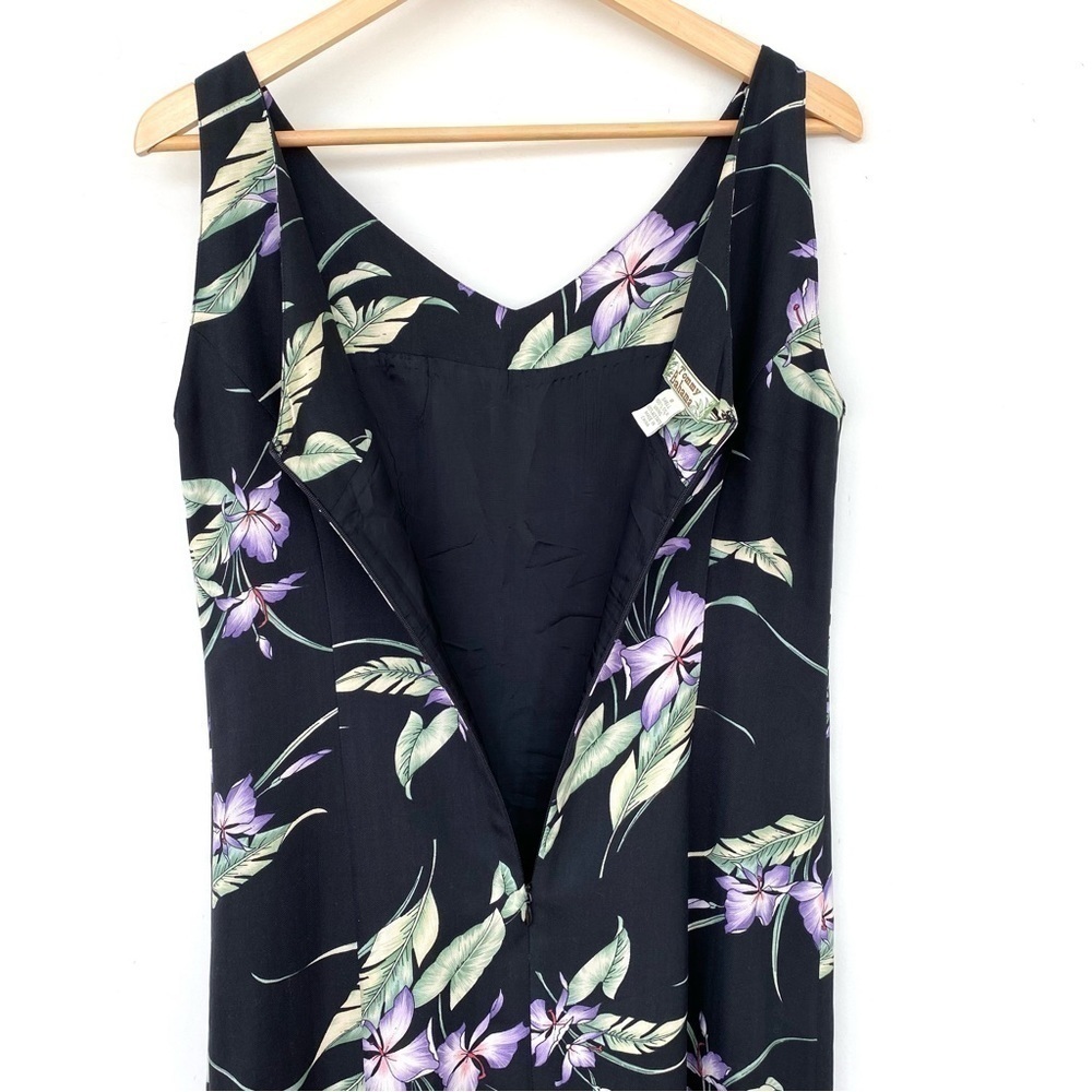 Tommy Bahama fitted sleeveless midi dress, v-neck, floral print, ๐ฏ silk - Picture 9 of 11